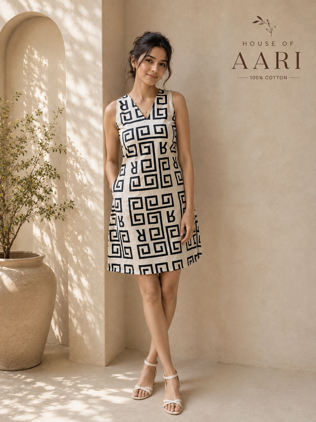 Ivory Maze A-Line Dress
